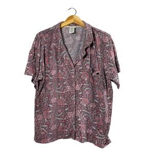 Women's Pink Floral Lucky Brand Pajama Top XL